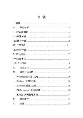 大码女装市场网络营销策划方案
